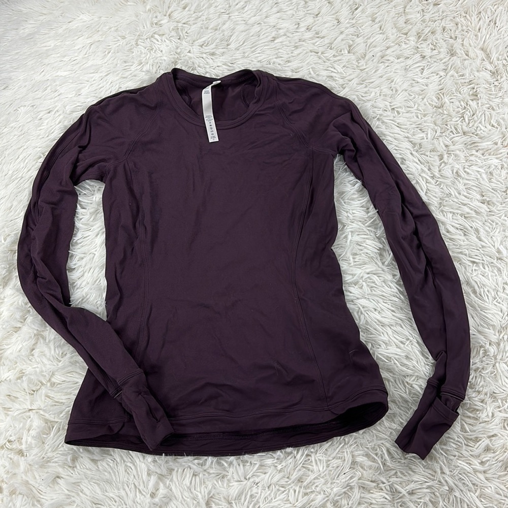 Lululemon Runderful Long Sleeve Black Cherry